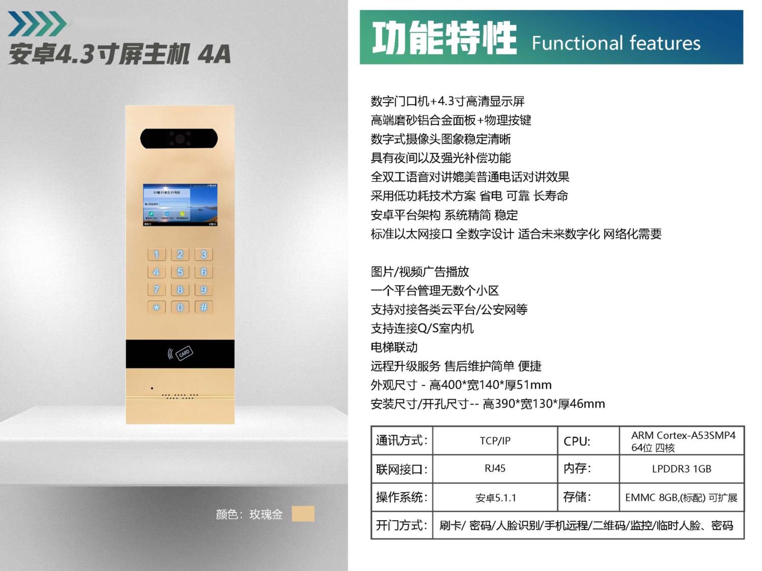安卓4.3寸屏主机 4A